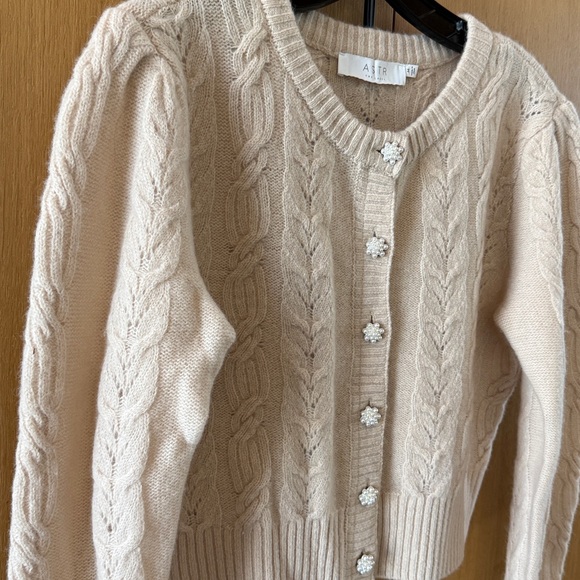 Astr The Label Women's Peri Wool Cable Knit Cardigan Size Medium - Picture 10 of 12